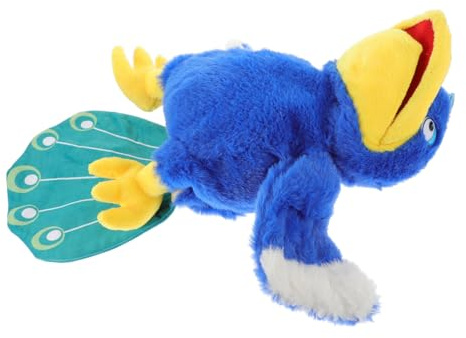 MILISTEN Weicher Pfauen-handpuppe Plüsch Kuscheltier Leichte Waschbare Handpuppe Für Junge Mädchen Interaktives Spielzeug Zum Geschichtenerzählen Und Frühe