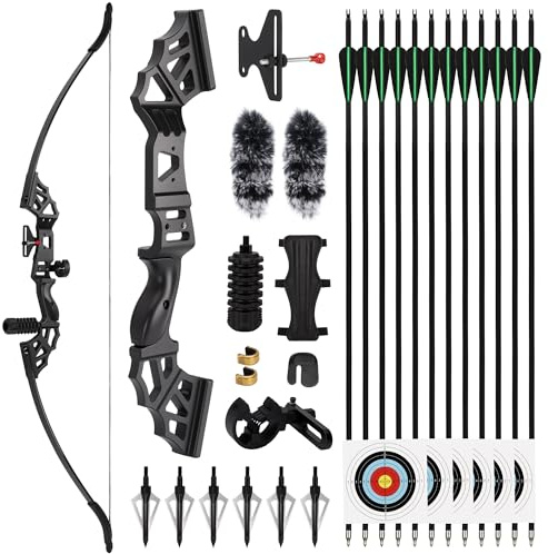 NorthSpoor 40lbs Recurve Bows and Arrow Set Take-Down Right-Hand Adult Bow
