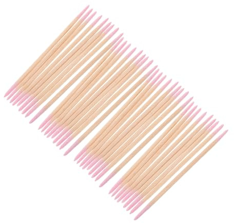Cabilock 1500stücke Holz Wattestäbchen mit Feiner Spitze Mikrobürsten-applikator für Make-up-entfernung Doppelseitige Stäbchen für Nägel und Bastelarbeiten Präzisionstools für Visagisten Un