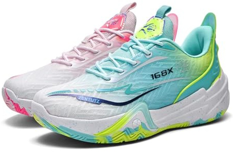 Unisex basketskor med andas lätta halkfria mesh Fashionabla sportstövlar for tonåringar Skor för promenader(Two Color,43 EU)