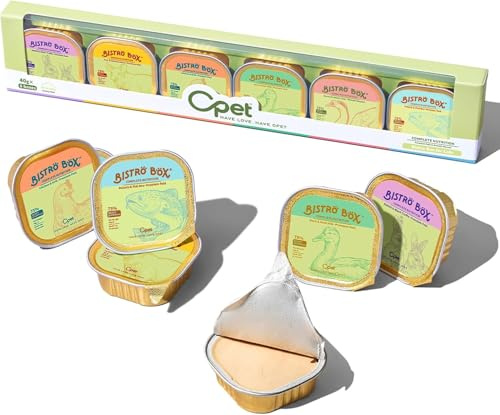 OPET Luxury Wet Cat Food Pate High Protein Mousse with Superfoods for Picky Eaters & Seniors Grain-Free Low Phosphorus 100% Human-Grade 40g (Variety Pack of 6)