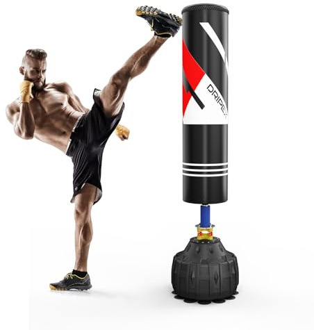 Dripex Boxsack Erwachsene Freistehender Standboxsack MMA Boxpartner Boxing Trainer Heavy Duty Boxsack mit Saugfuß