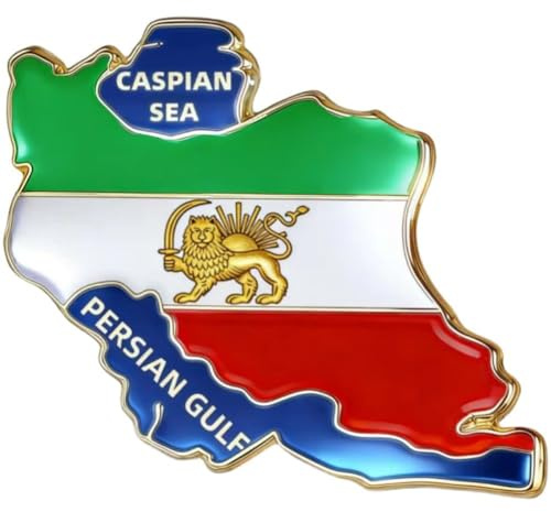 Ymxygz Broche med Irans Flagga och Karta med Design, Metallbrosch för att Dekorera Ryggsäckar.