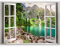 murando - 3D Wandillusion 140x100 cm 2 tlg - Wand Deko Leinwand Bilder Vliestapete Groß Wanddeko Wohnzimmer Schlafzimmer Kunstdrucke 3d effekt Fototapete - Wald Natur Landschaft Berg c-B-0209-c-a
