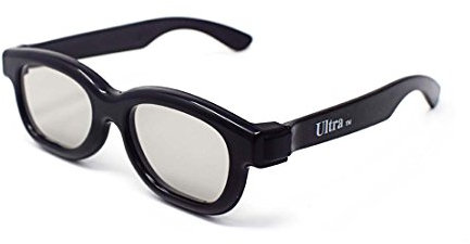 Ultra 4 Black Childrens Passive 3D Glasses Kids for Use with all Passive TVs Cinema Projectors and RealD Films Movies Circular Polarised 3D Glasses Passive Kids Movies Cinema 3D Glasses