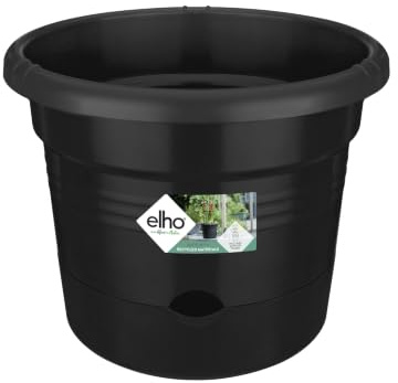 Elho Green Basics Tomatkruka 33 – blomkruka för utomhusodling och skörd – Ø 33,5 x H 26,0 cm – levande svart