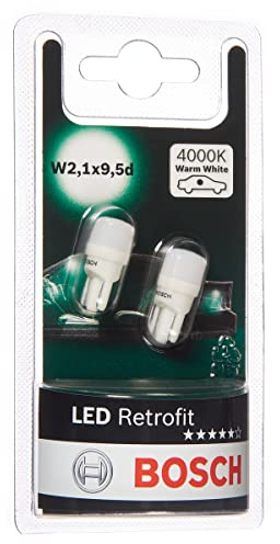 Bosch -W5W LED Retrofit lampes auto - 12 V 1 W W2,1x9,5d - 2 ampoules