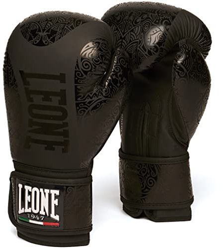 LEONE 1947, Maori-Boxhandschuhe, Unisex-Erwachsene, Schwarz, 10 OZ M, GN070