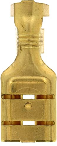 Restagraf Flachsteckhülse, blank, weiblich, 9,5 x 12 mm (2,6 bis 6 mm²) (10 Stück), Messing