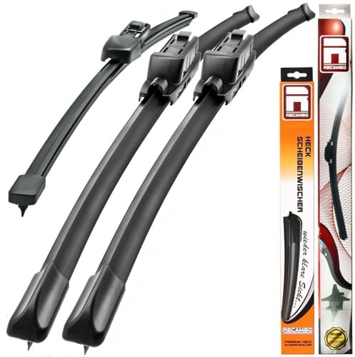 Recambo SCHEIBENWISCHER VORNE + HINTEN kompatibel für Skoda Fabia III Kombi | BJ ab 2015> (3er Set: 600mm / 400mm / 400mm)