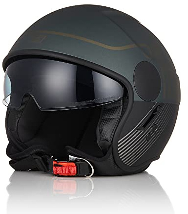 ORIGINE Motorradhelm Jethelm Rollerhelm mit Visier Zertifizierung ECE 22-06