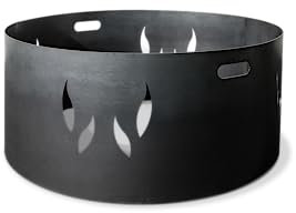 SOUK ONE - Braseros con protección contra chispas para fuego de 60 cm, protección para el jardín, terraza y balcón, depósito de fuego y cesta de fuego