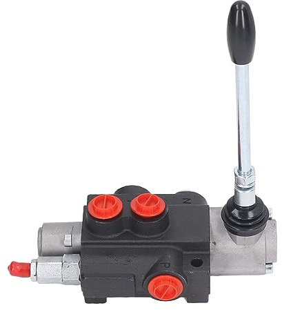 Válvula Hidráulica 1 Carrete Válvula de Control de Palanca de Mando Hidráulica, Manija de Control de Barra de Alivio Ajustable de Alta Eficiencia Kit de Válvula de Control de