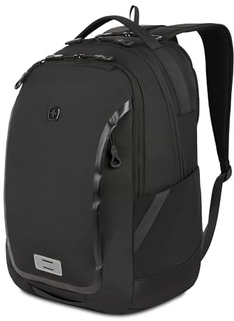 SwissGear Zaino per computer portatile, Nero, 18.5”x12”x6”, Swissgear Zaino per laptop Shield