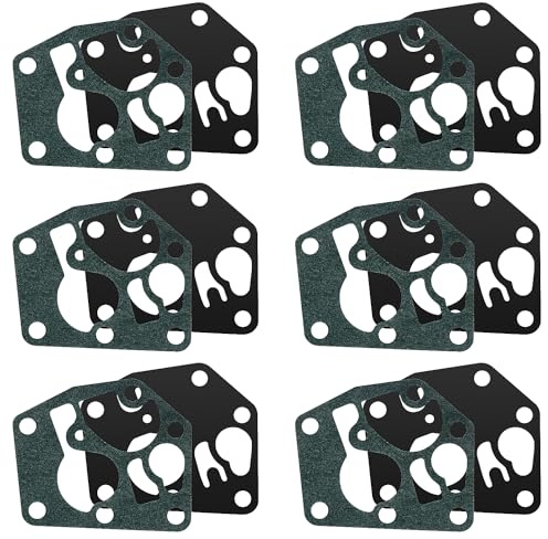 VooGenzek 6 Ensemble Membrane de Carburateur Joints 795083, 495770 Diaphragme, Diaphragme Carburateur Diaphragme Joint 795083 495770, Compatible avec Briggs & Stratton 495770 795083 281028 5083h 5083