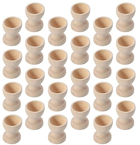 SEWACC Porte-ŒUfs en Bois Naturel Lot de 24 Tasses D'ŒUf pour Stockage Et PréSentation Cuisine Maison Coquetiers Pratiques Et ÉLéGants