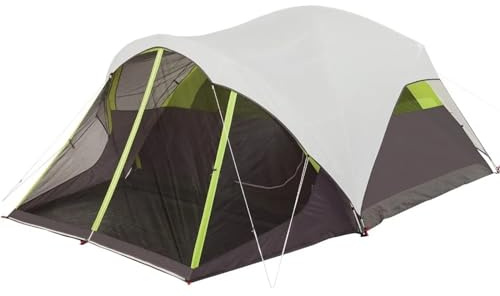 Tält camping vattentät snabb pitch kupol campingtält med skärmad veranda 6-personers tält inkluderar förbifogade stolpar
