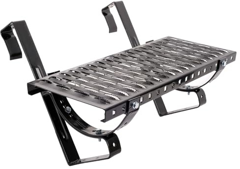 Dachtritt Laufrost für Schornsteinfeger, Trittrost, Steigtritt, Laufgitter, Kaminpodest für Dach & Schornstein, für Dachziegel und Dachpfanne (Schwarz - Ral 9005, 60 cm)