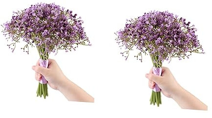 Alipis 2stücke Künstliche Gypsophila Blumenstrauß Für Hochzeiten Lebensnahe Simulation Blumen Dekoration Für Braut Valentinstag Und Feiern Violett