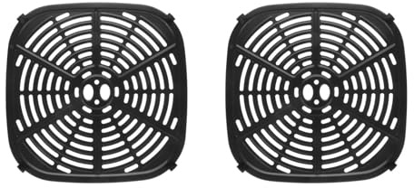 ABOOFAN 2pcs Air Fryer Grill Pan Replacement Air Fryer Crisper Plate Air Fryer Insert Air Fryer Accessories Rack Tray for Kitchen, Home