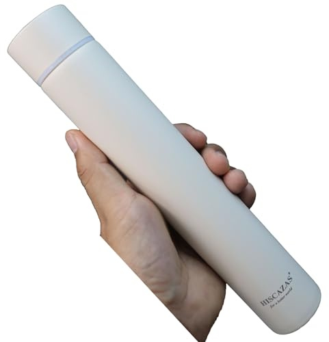 Bouteille isotherme en acier inoxydable ultra fine, 25,5 x 4,5 cm, 260 ml (blanc)