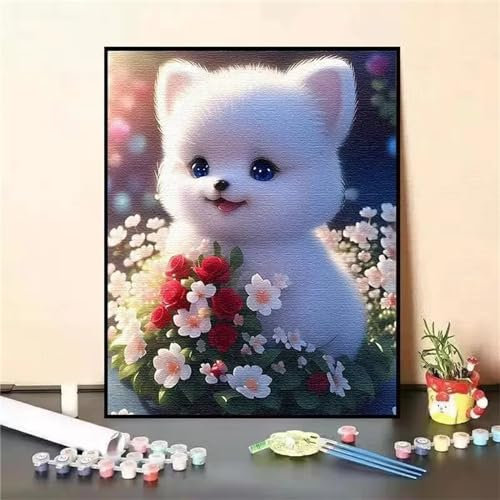 Aimaor Malen Nach Zahlen Erwachsene,Blume Tier Paint by Numbers Adult Bastelset Malen-Nach-Zahlen Kinder Anfänger Leinwand Kreativ Set DIY Set Malen nach Zahlen 50x65cm