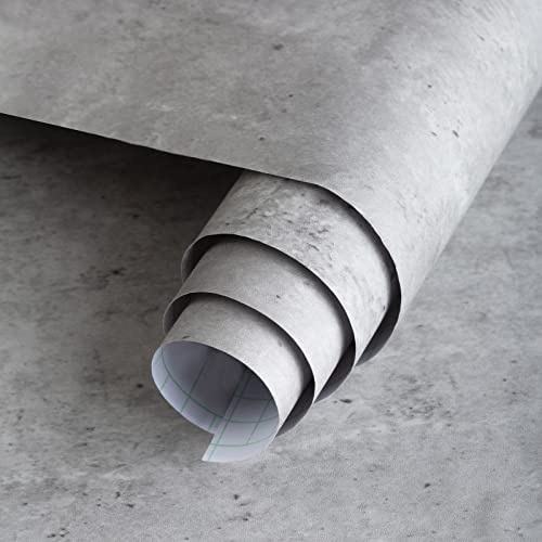 JSEVEM 122CM×2M Hellgraue Tapete Selbstklebend Betonoptik Extra Breit Dick | Klebefolie Selbstklebende Betontapete Matt Klebetapete Möbelaufkleber Wasserfest Wand Papier Möbelfolie für Schlafzimmer