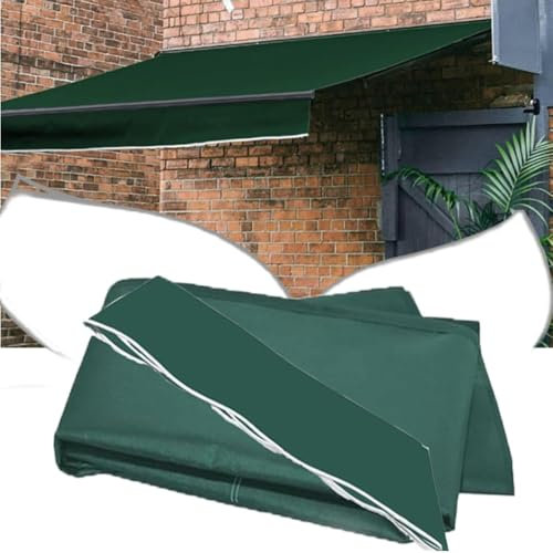 ZIUSFAC Ersatzstoffe Für Markise Oberstoff Markisenbespannung Wasserdicht Canvas Einziehbare Markisenstoff Balkonmarkise Ersatzbespannung Für Sonnenschutz((12x10ft) 3.6x3m)