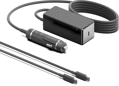 HKY 140W 12V-24V Fahrzeug USB C Laptop Schnellladegerät PD 3.1 140W für MacBook Pro, für HP Envy, Spectre, EliteBook, Latitude, Precision, Avata 2, Delta ADP-140AB B, FSP-140 A1AR3 USB-C Ladekabel 3 M
