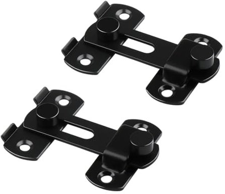 WeddHuis Chiavistello in Acciaio Inox per Porta in Legno, Serratura Porta Scorrevole, con 4 Viti, Adatto per Porte, Finestre, Giardini, Bagni, Cancelli Esterni