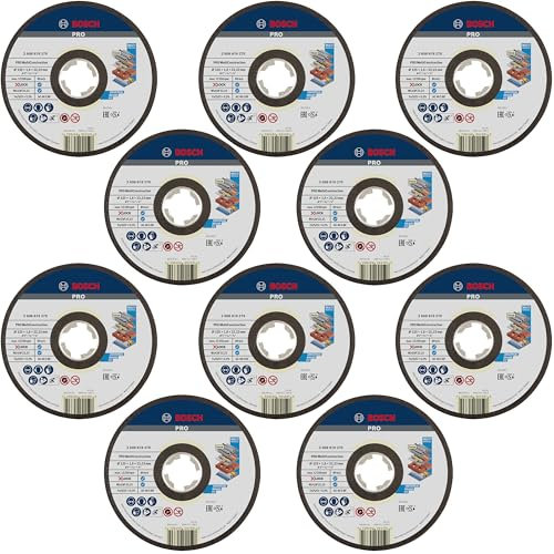 Bosch Professional 10x Gerade Trennscheibe (für MultiMaterial, X-LOCK, Ø125 mm, BohrungsØ: 22,23 mm, Dicke:1,6 mm)