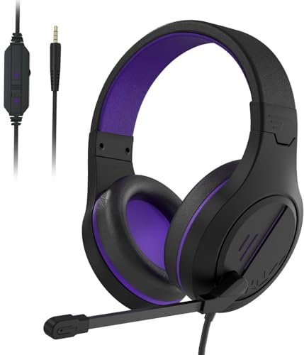 SENLOO Gaming Headset with Microphone for PS4 Xbox One Controller, Over Ear Wired Headphones with Mic for PC Computer Mac Laptop