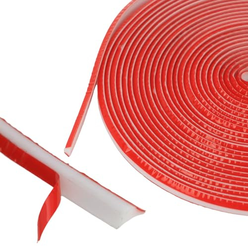 QWORK® 10 m TPE flexible zierleiste selbstklebend deckenleisten, 12 mm x 9 mm quadrant zierleiste, wasserabweisend, weiß, für schrank, bodenbelag, decke