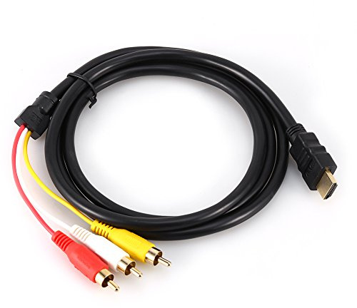 Segutage Câble convertisseur audio vidéo HD 1,5 m 1080p HDMI mâle vers 3 RCA caméscope Handycam, câble de sortie audio vidéo AV pour TV, smartphones, MP3, tablettes, haut-parleurs, home cinéma