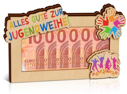 Giftota Erste Million Jugendweihe Geldgeschenk Holz, Jugendweihe Geschenke Mädchen und Jungen