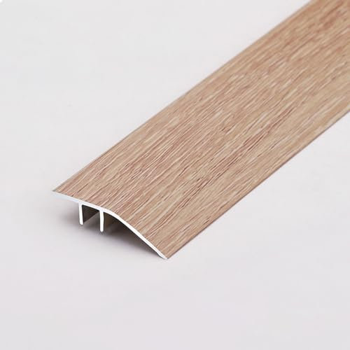 Türübergangsleiste für Rollstühle, Schwellenreduzierer aus Metall mit Holzmaserung für Teppich zu Zement/Holzboden zu Fliesen/unebene Böden, 25 31 36 45 59 65, Hell,Ligjt Grey-W 42MM - 63in/160cm