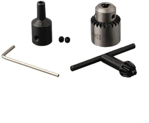 Messing Mini Motorwellenklemme Bohrfutter geeignet für Präzisionsgewinde und Kegellöcher (8 mm Bohrfutter-Set)