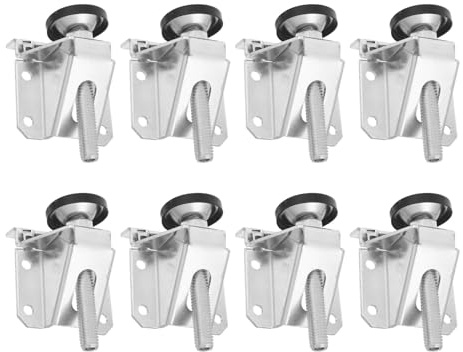 Anneome 8pcs Heavy Duty Wardrobe Adjusting Feet Furniture Cabinet Leg Riser Heavy Duty Feet Adjustable Workbench Shelving Leveling Pads Cabinet Leveling Table Leg Riser Silver