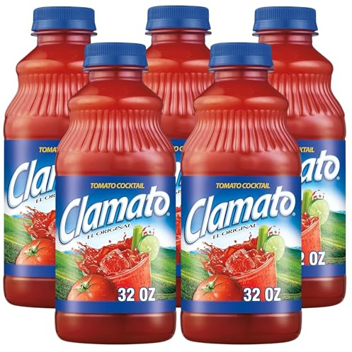 Clamato Original 946 ml – Salsa de Tomate con Almeja para Micheladas, Ceviches y Cócteles - Pack Laborawi (5 x 946ml)