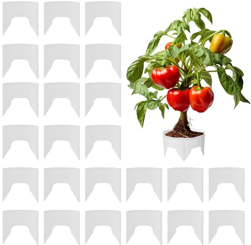 Pflanzenringe für den Außenbereich, Tiefe Bewässerung, kreisförmig, wiederverwendbar, Landschaftseinfassung, Pflanzringe, Gartenschutz, für Garten, Hof, Gewächshaus, Tomaten, Pfeffer, Strauch