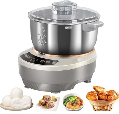EXSHUING Impastatrice Automatica Con Funzione Di Lievitazione, Impastatrice Elettrica Per Pane Con Capacità Di 5 L/5,3 Qt E 7 L/7,4 Qt, Impasto E Lievitazione One-Touch Per Pane, Pizza(7L)
