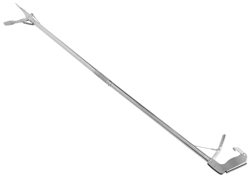 Housoutil Recogedor Plegable de 118 CM en Acero Inoxidable Pinza de Agarre Duradera para Uso Hogar, Recomendado para Ancianos y Personas Movilidad Limitada
