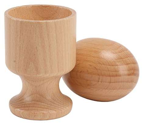 Chrees Kit de Jouets d'activité pour bébé, Porte-coquetiers en Bois, Ballon d'exercice, Maintien des œufs, Développement Précoce, Jouet de Pratique de la motricité pour Enfants