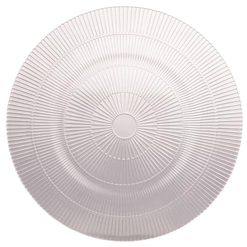 bricoleva.it SET 12 SOTTOPIATTO TRASPARENTE STRIPES VETRO 33CM