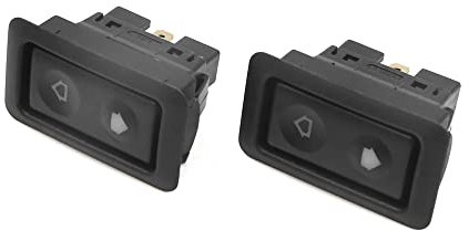 sourcingmap 2pcs 6 Pin Car Window Power Electric Control Switch Black DC 12V