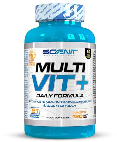 MULTI VIT+ - Multivitaminas y minerales - 120 perlas de alta potencia - Complejo vitaminico completo con 21 nutrientes esenciales - Multivitaminico para el cansancio, la fatiga y aumentar el bienestar