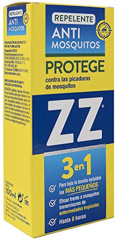 ZZ | Repelente Antimosquitos | Eficaz Contra Mosquitos Transmisores de Enfermedades Tropicales | Sin Olor | Apto a Partir de 1 Año | 8 Horas de Protección | Defensa Integral Contra Mosquitos | 100 ml