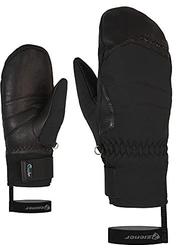 Ziener Damen Kalea Ski-Fäustling/Wintersport | wasserdicht extra warm Wolle, black, 7,5
