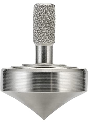 Mini trottola in metallo, Kill Time riduce lo stress Giocattoli ADHD, equilibrio perfetto, lavorazione CNC di precisione da un solido blocco di acciaio inossidabile 304 (Argento Stile 1)