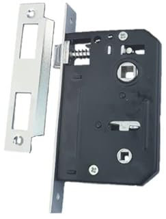 Haven Heritage 3 Lever Mortice Lock, 2.5 Inch Silver Sash, Bathroom Door Handle Lock for Security and Privacy, Easy to Install Door Locks for Home Safety